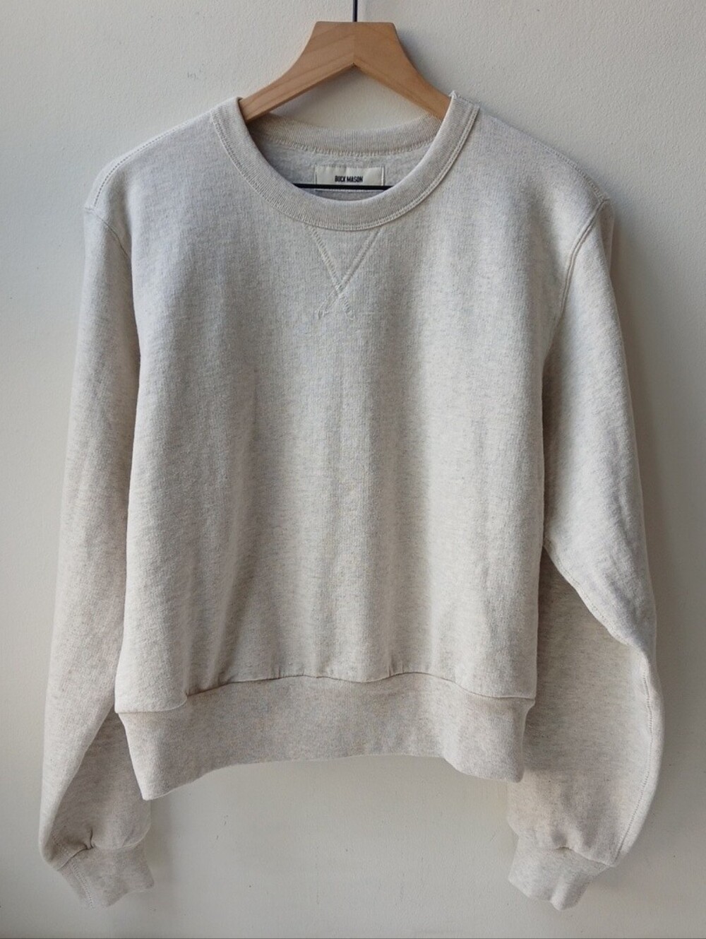 Buck Mason Crewneck Sweatshirt Oatmeal Women's Large